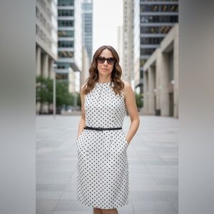 Ralph Lauren Polka Dot Sleeveless Dress